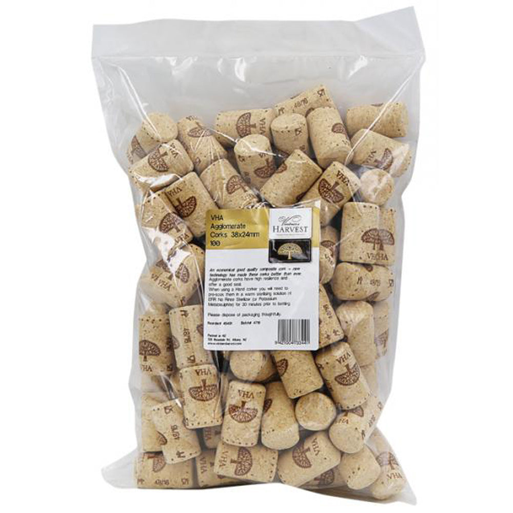 Vintners Harvest VHA Agglomerate Corks 38x24mm Bag 100-1.jpg