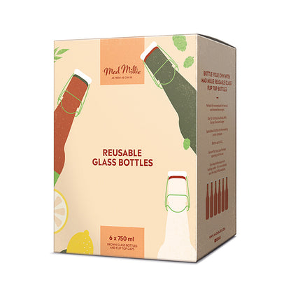 Mad Millie Reusable Brown Glass Flip Top Bottles 750ml x 6-1.jpg