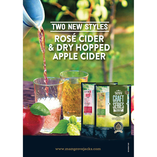 POS: Mangrove Jack's A3 Rose Cider & Dry Hopped Apple Cider
