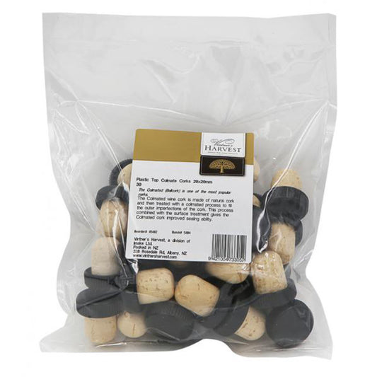 Vintner's Harvest Plastic Top Colmate Corks 29x20mm, Bag 30