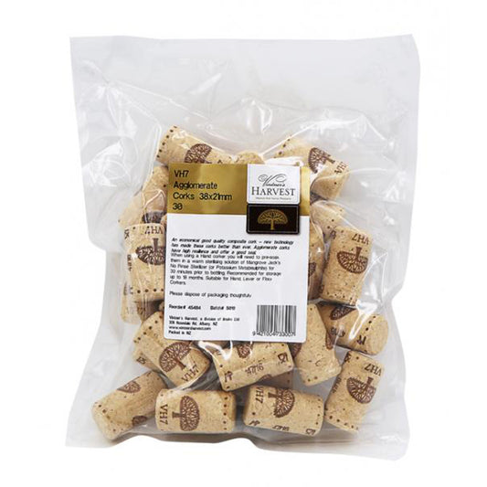 Vintner's Harvest VH7 Agglomerate Corks 38x21mm, Bag 30